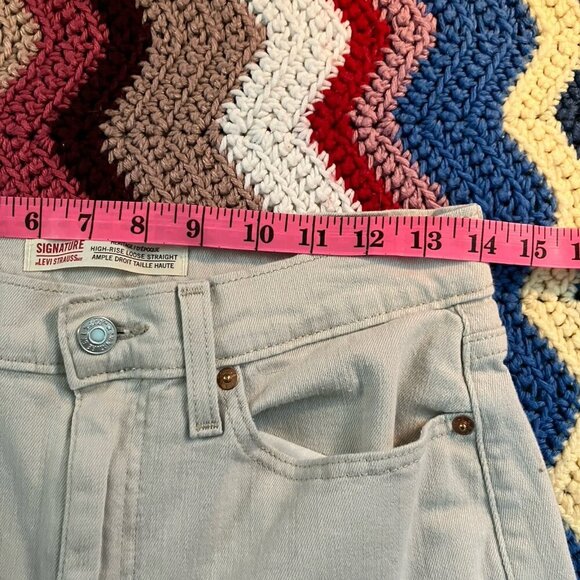 Levi’s Strauss Jeans Womens 8/29 High Rise Loose Straight Stretch Denim Neutral - Picture 10 of 11